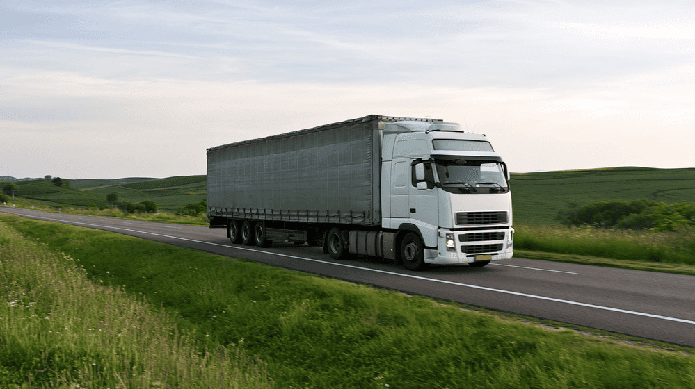 vrachtwagen onderweg voor rijoptimalisaties voor code 95